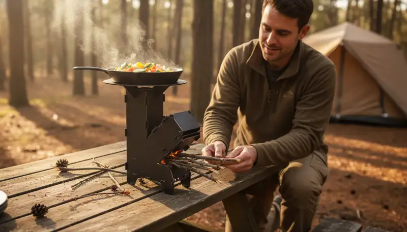 Raketenofen Rocket Stove: Effizient Kochen Outdoor