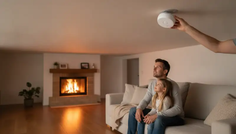 Rauchmelder mit Batteriewechselanzeige: Immer sicher