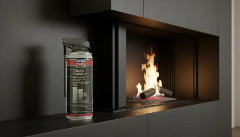 Rost am Design-Kamin: Eleganz bewahren
